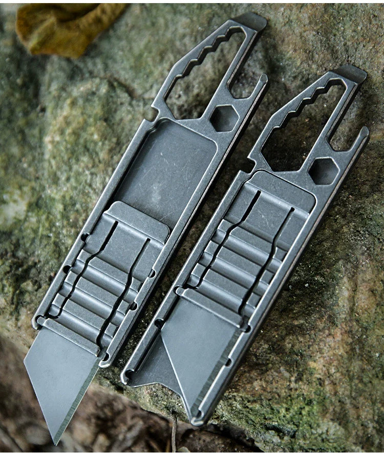 X-MEN Titanium Utility Clip Multi-Tool with Razor-Edge Blade Knife EDC