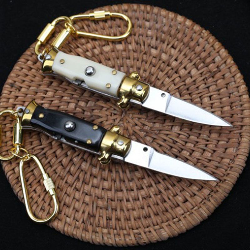 Portable Mini Pocket Folding Knives Key Chain Pendant EDC Tool