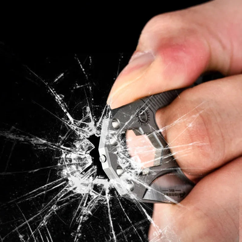 Chave de liga de titânio chaveiro cabeça de aço de tungstênio junta EDC