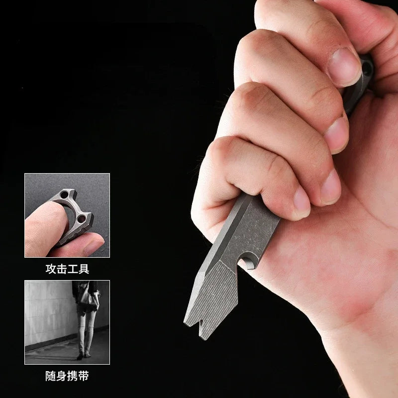 Chave de fenda de liga de titânio, abridor de garrafas, chave de fenda, bastão