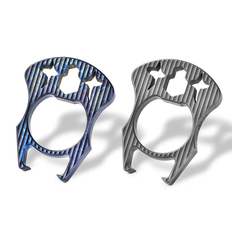 Abridor de garrafas de liga de titânio, ferramenta de porca sextavada, dedo, tigre