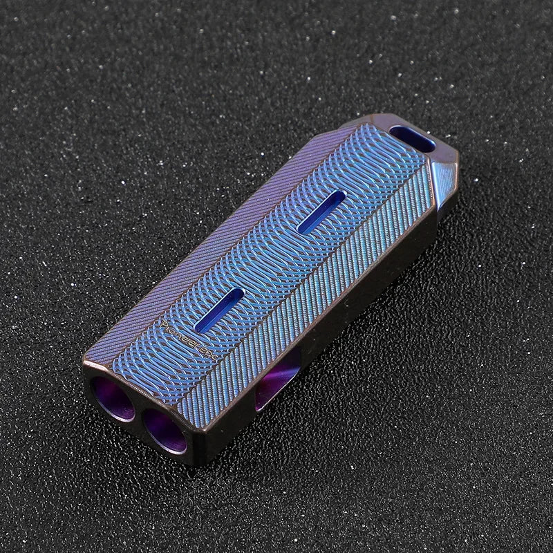 Novo tubo duplo de liga de titânio com apito de áudio alto e som explosivo