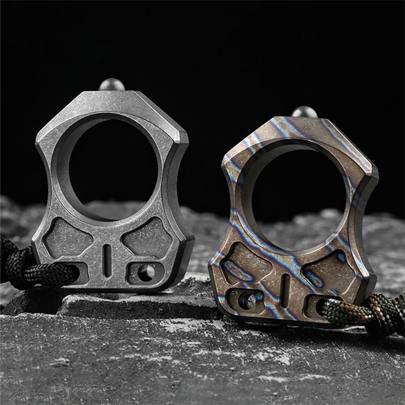 Bean- Dedo Único Titanium Knuckle Duster Defesa EDC