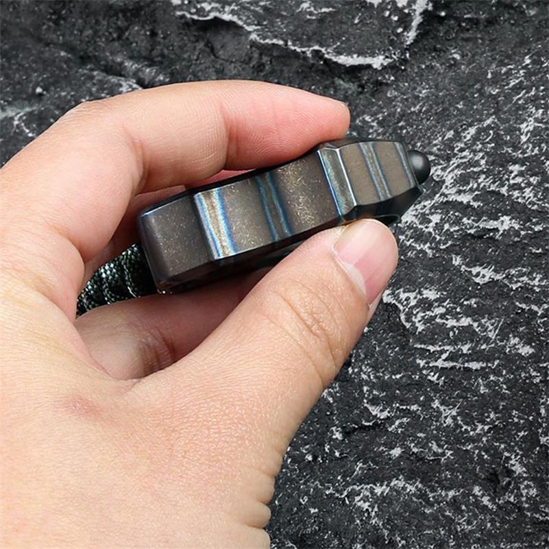 Bean- Dedo Único Titanium Knuckle Duster Defesa EDC