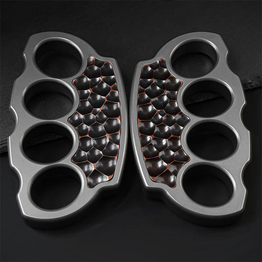 Remendo de cobre roxo liga de titânio Knuckle Duster EDC