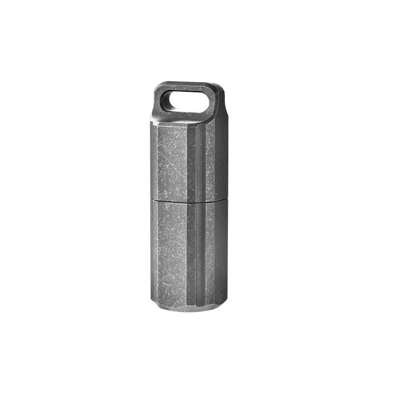 Titanium Waterproof Sealed Compartment Pillbox Lighter