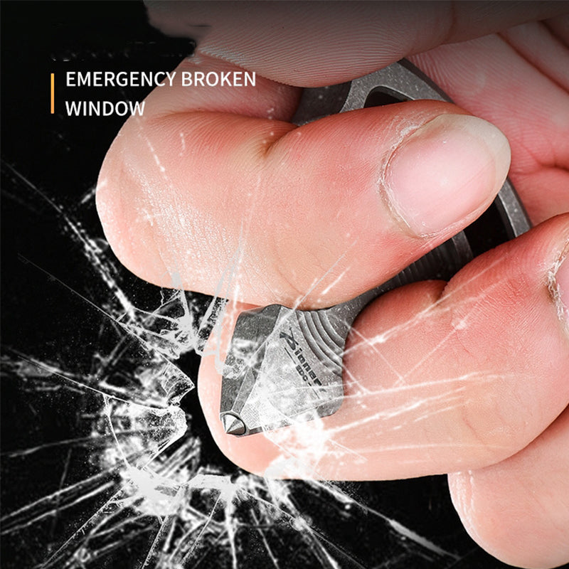 Ciondolo a forma di piede di porco in lega di titanio e acciaio al tungsteno