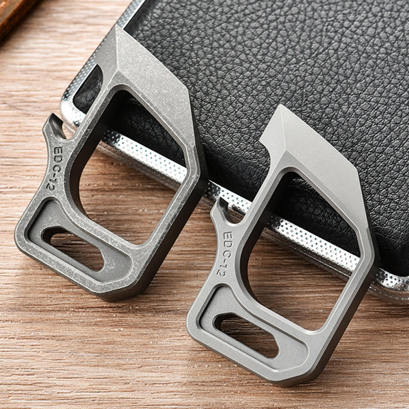 Apribottiglie con tirapugni in titanio TC4, ciondolo EDC