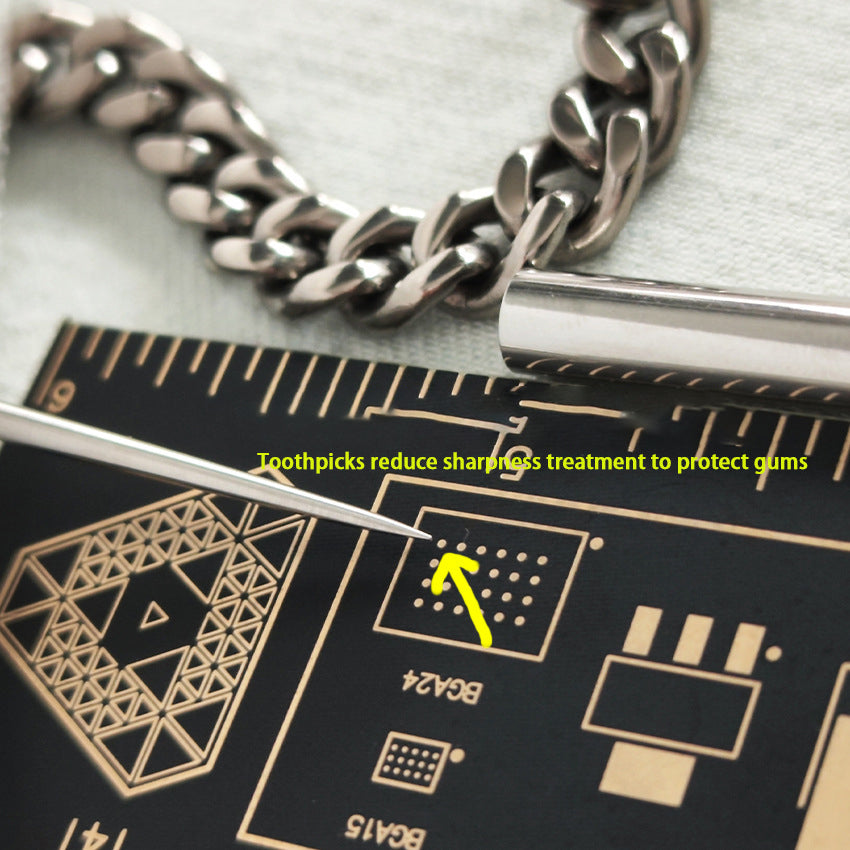 Crocifisso in titanio con ciondolo a catena in acciaio 304, stuzzicadenti, strumento EDC