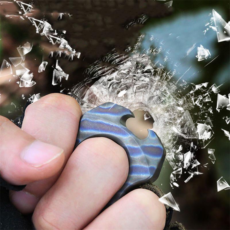 Pingente abridor de garrafas colorido mini titânio knuckle duster