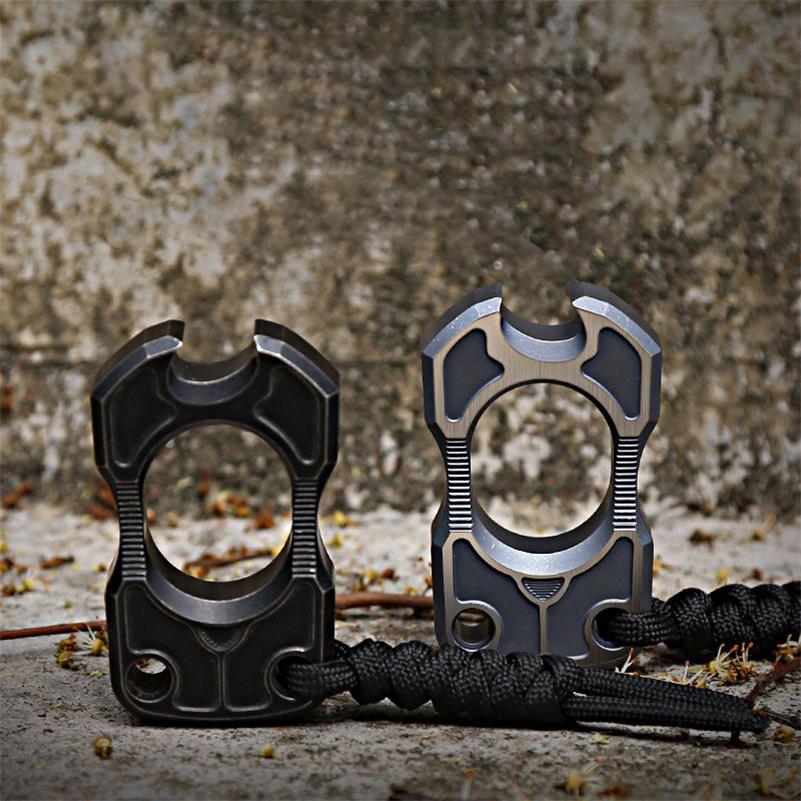 Beetle- Titanium Knuckle Duster Pingente de autodefesa EDC