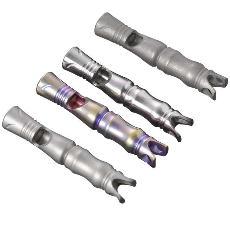 Titanium Whistle Portable Single Tube Burst Fashion Tag