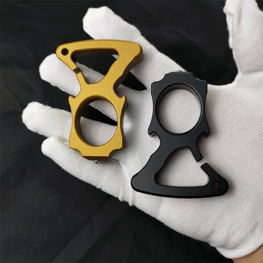 Abridor de garrafas de alumínio para aviação, dedo único, Knuckle Duster, EDC