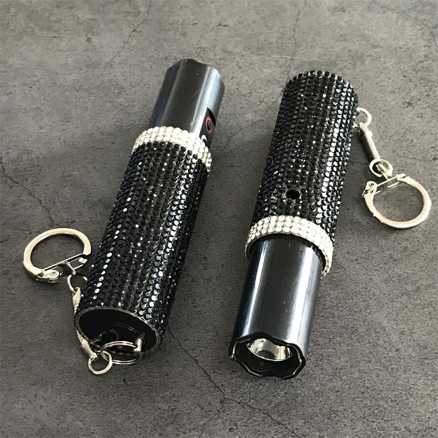 Diamond Veneer Design Pocket Flashlight Stun Gun Self Defense EDC