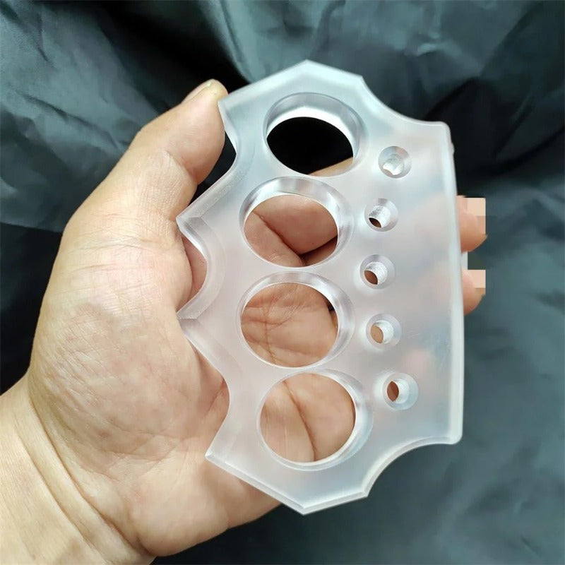 Bear Paw - Knuckle Duster transparente Segurança ao ar livre Combate EDC