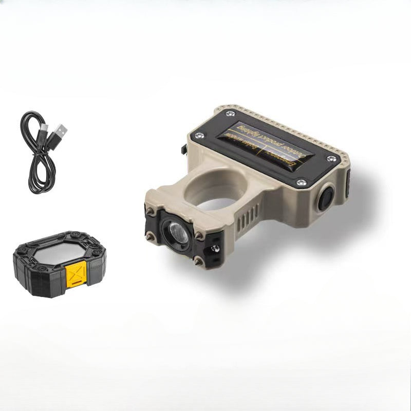 Zinc Alloy Knuckle Duster Flashlight Safety Hammer EDC