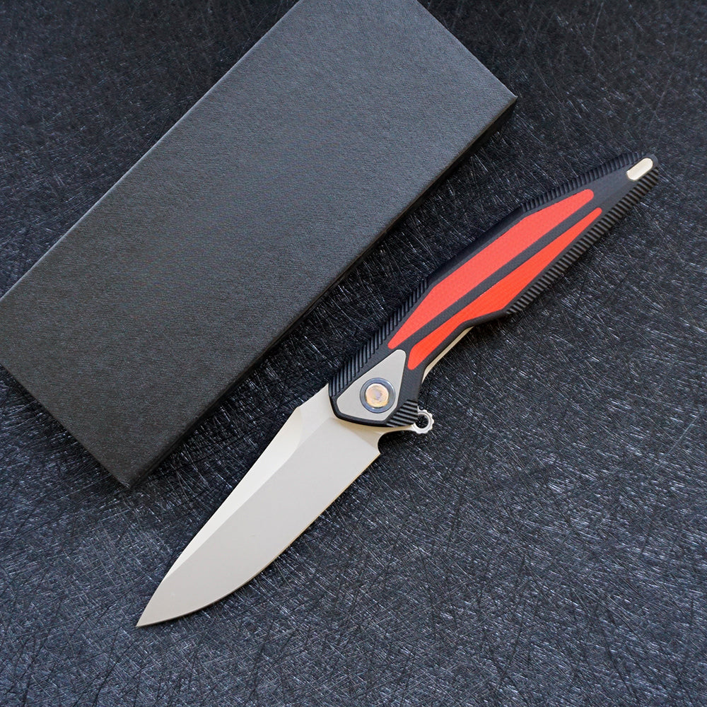 154 Steel G10 Chromatic Handle  Folding Camp Pocket Knife