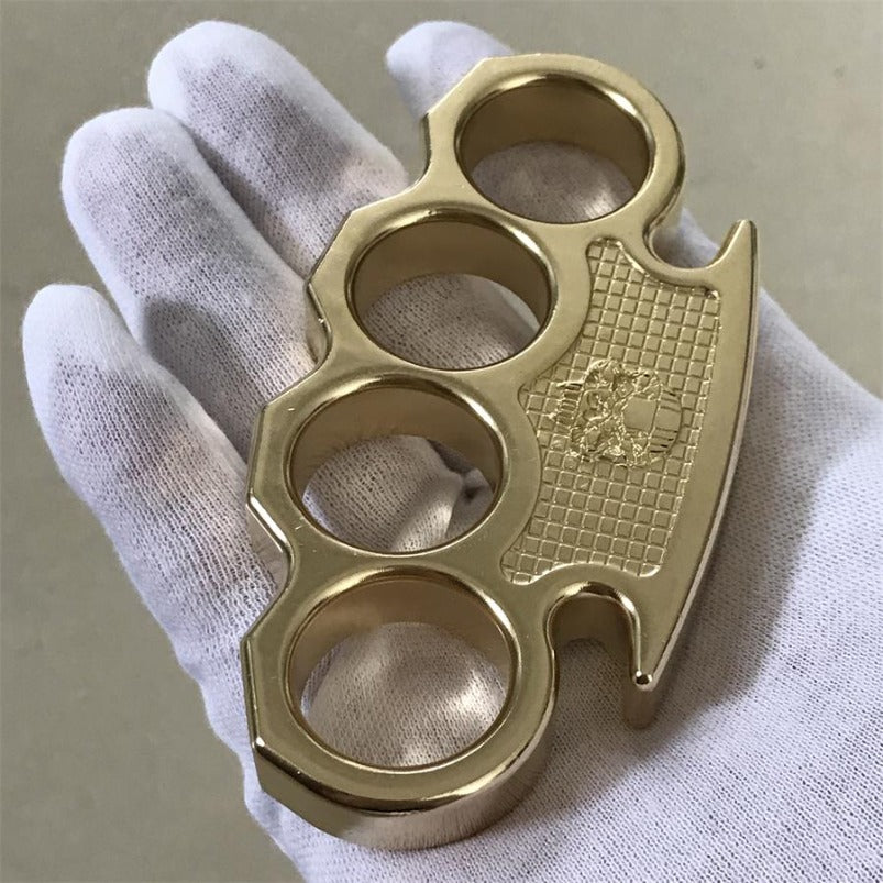 Brass Classic Skull Mini Knuckle Dusters Self Defense EDC