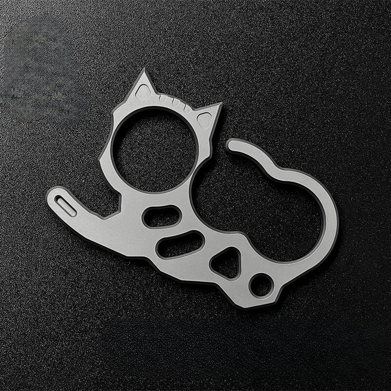 Cat Creative Modeling Titanium Knuckle Duster