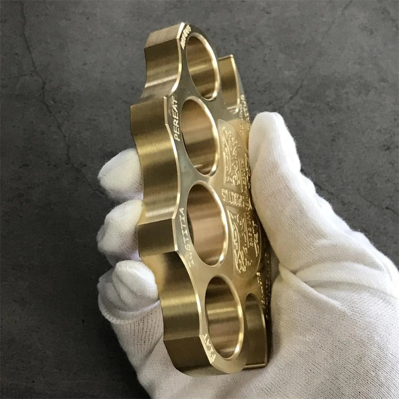 Guerreiro - Soqueira de latão maciço, ferramenta EDC de defesa de segurança