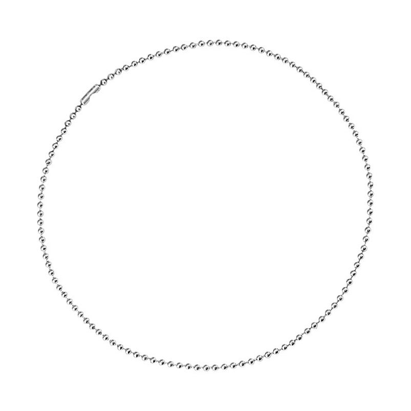 Titanium Alloy Bead Necklace Anti-Rust