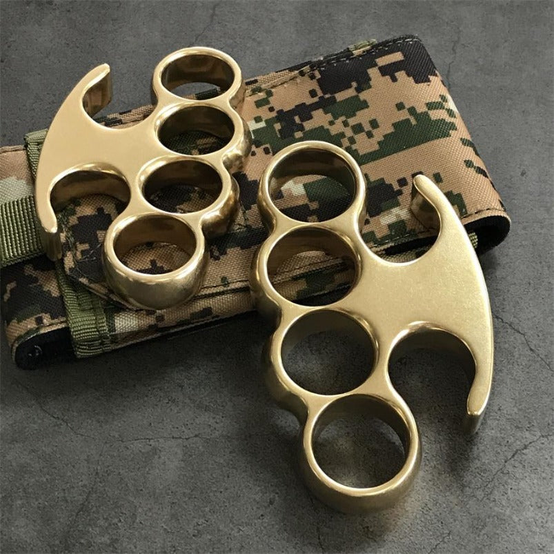 Classic Stonewashed Brass Knuckle Duster EDC