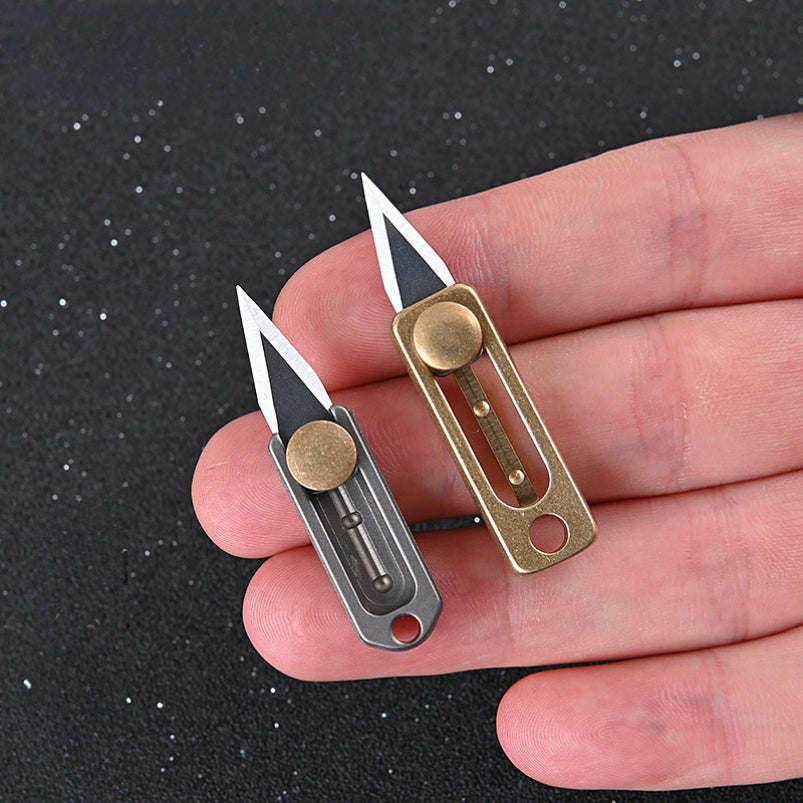 Titan Brass Slide Mini Utility Knife EDC