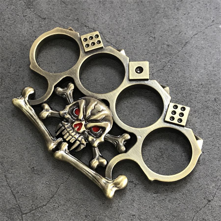 Creative Design Dice Skull Brass Knuckle Duster EDC