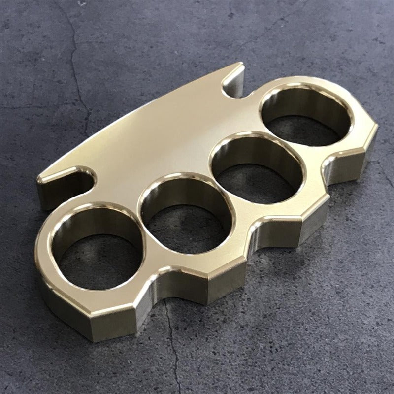 Tempestades-Solid Brass Knuckle Duster Punho Fivela Segurança Externa EDC