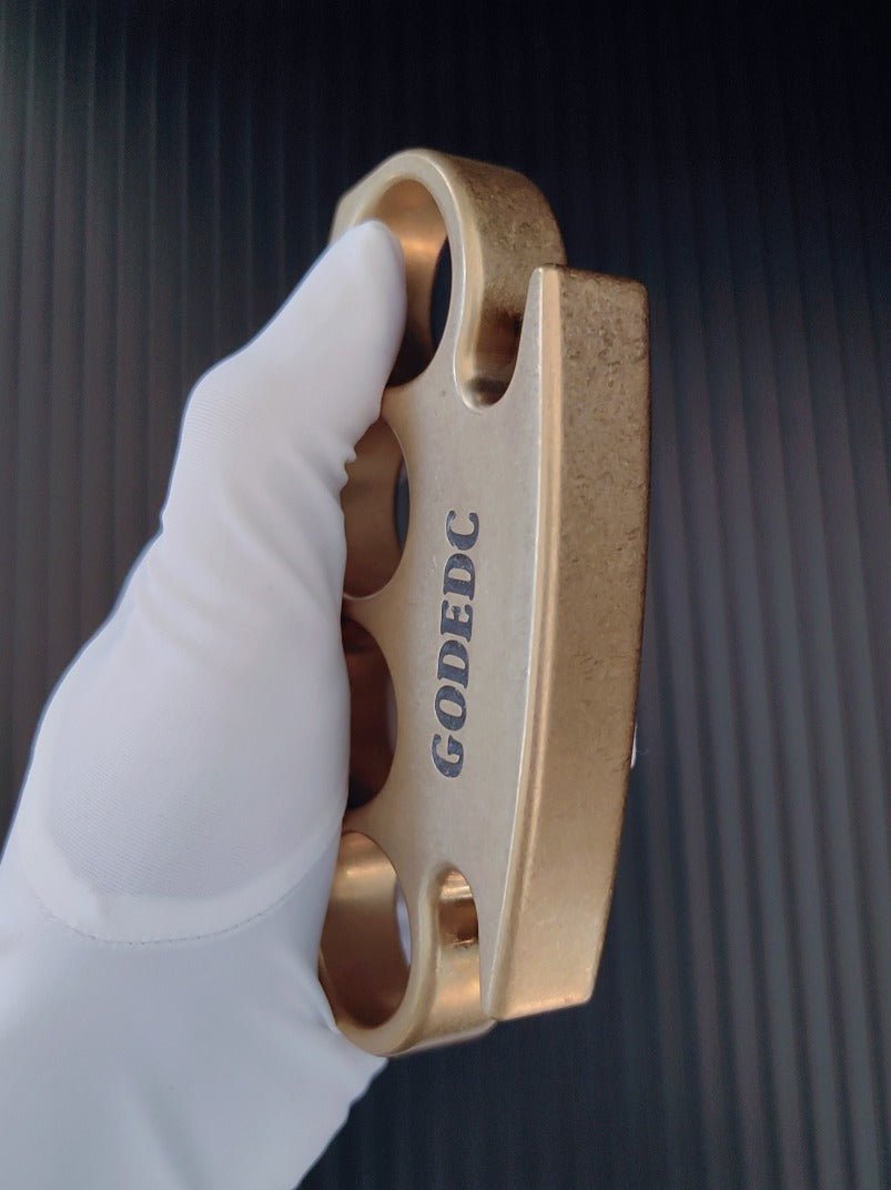 GODEDC High Quality Classic Stonewashed Brass Knuckle Duster EDC