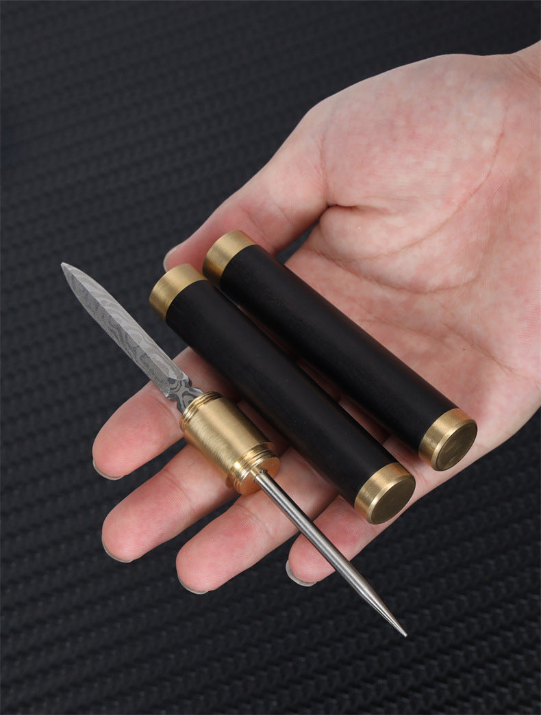 Blackwood Brass Stainless Steel Awl Tea Needle Tea Knife Self-Defense EDC