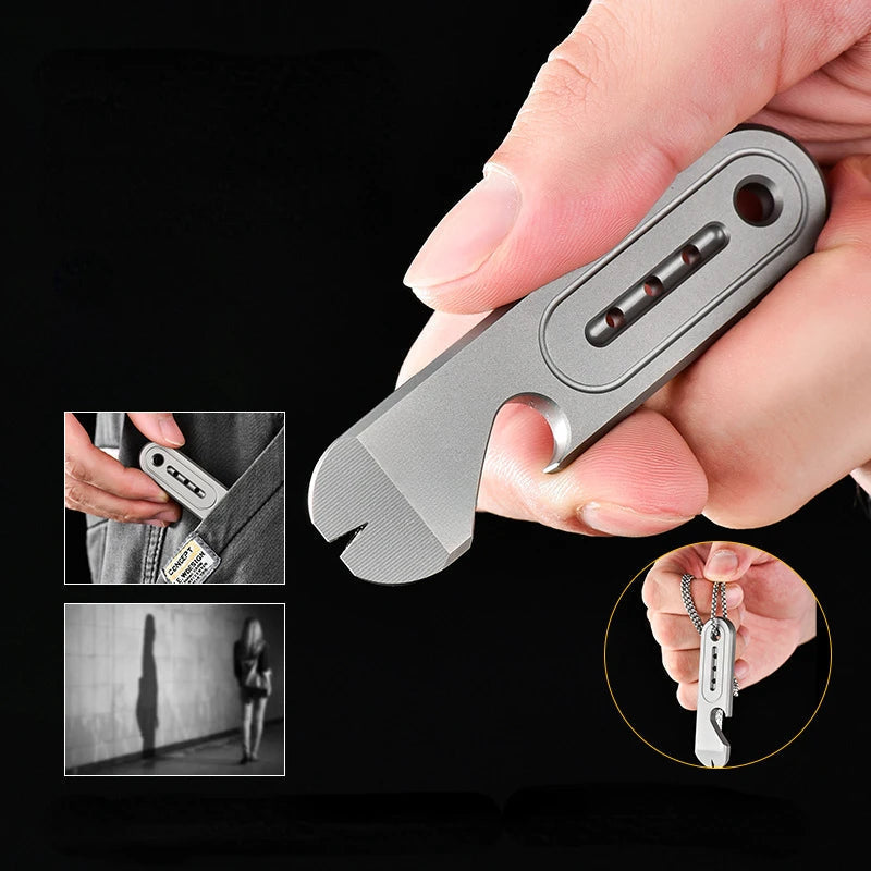 Personalized Colorful Key Charm Multifunctional Titanium Pry Bar