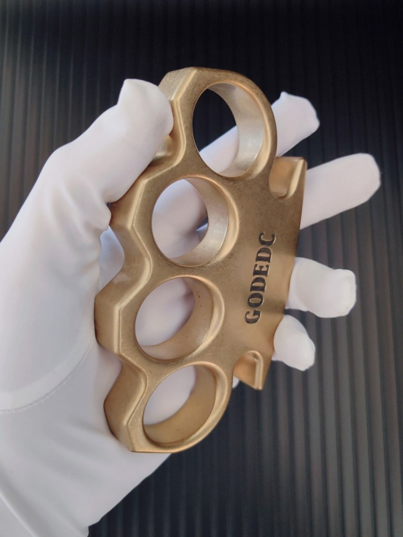 GODEDC High Quality Classic Stonewashed Brass Knuckle Duster EDC
