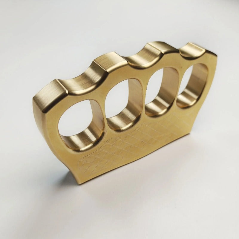 Lucky Fan-Hard Solid Pure Brass Knuckle Duster Defesa EDC
