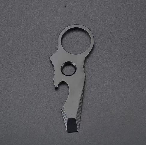 Stainless Steel O-Shape Bottle Opener Pry Knuckle Duster EDC