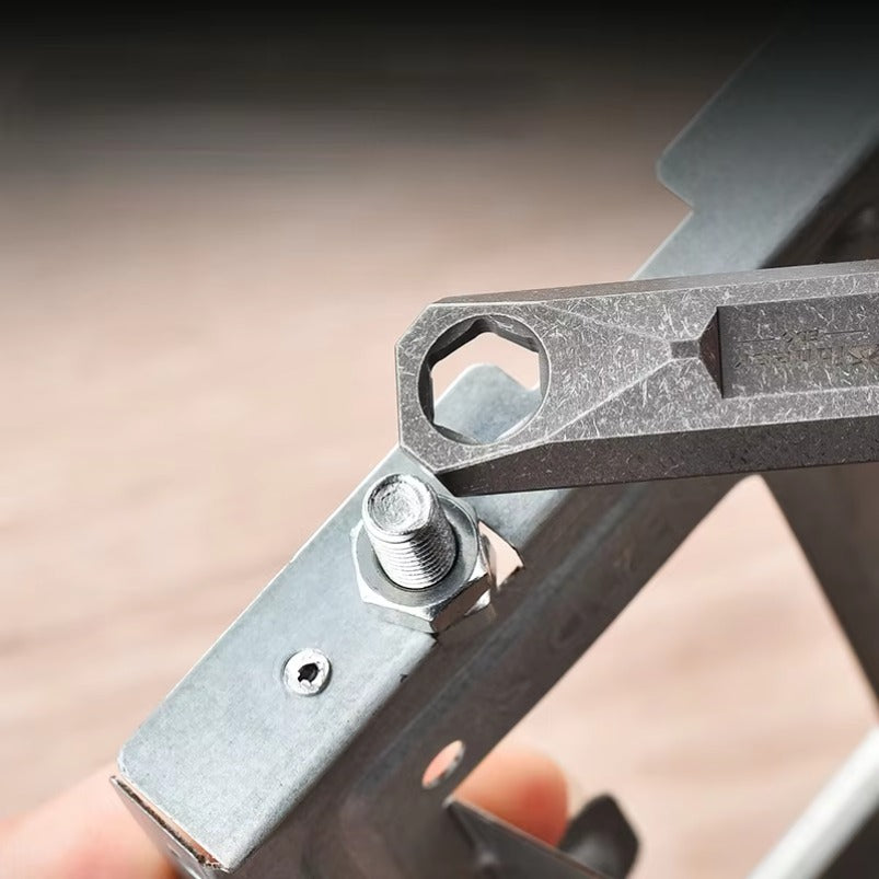 Régua reta de liga de titânio EDC cintura pendurado pé de cabra