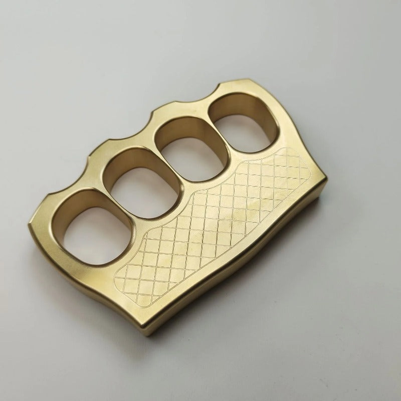 Lucky Fan-Hard Solid Pure Brass Knuckle Duster Defesa EDC