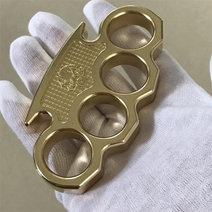 Brass Classic Skull Mini Knuckle Dusters Self Defense EDC