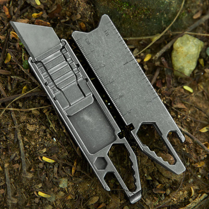 X-MEN Titanium Utility Clip Multi-Tool with Razor-Edge Blade Knife EDC