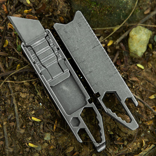 X-MEN Titanium Utility Clip Multi-Tool with Razor-Edge Blade Knife EDC
