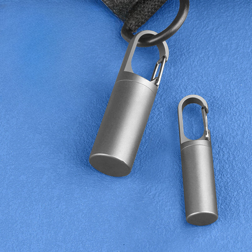 Portable Carry-on Mini Pill Bottle First Aid Sealed Canister Keychain