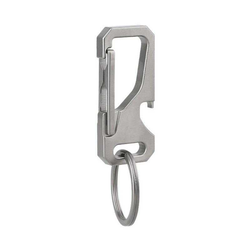 Titanium Leather Keychain Bottle Opener EDC