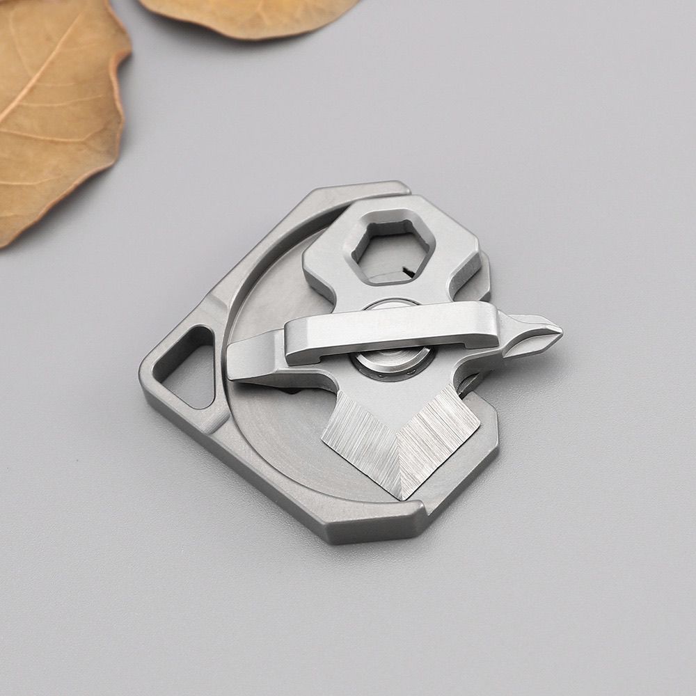 Creative Design Titanium Alloy Mini Multi-function Keychain Knife EDC
