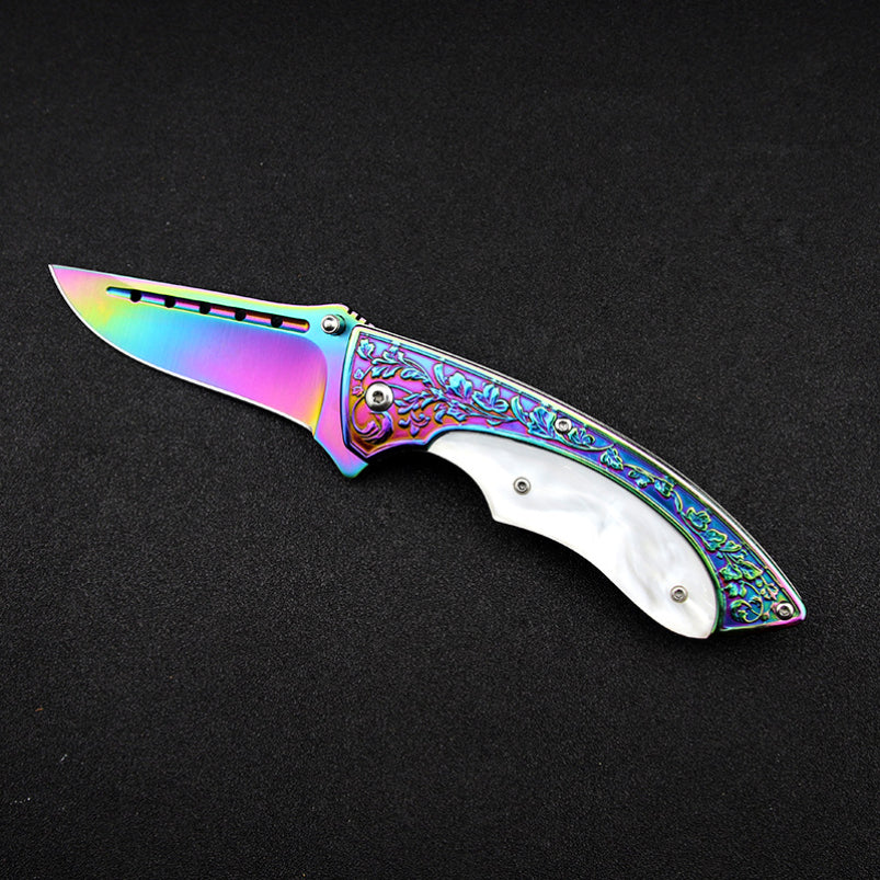 Relief Sculpture Folding Knife Portable Multitool Blade EDC