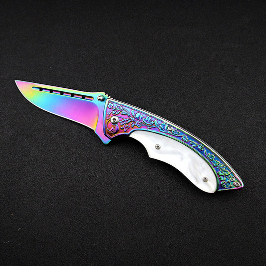Relief Sculpture Folding Knife Portable Multitool Blade EDC
