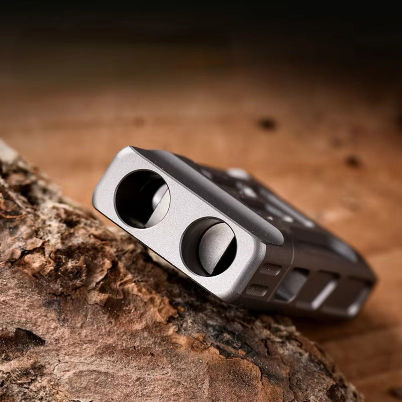 Apito de liga de titânio agudo para exterior, campo de emergência, ajuda