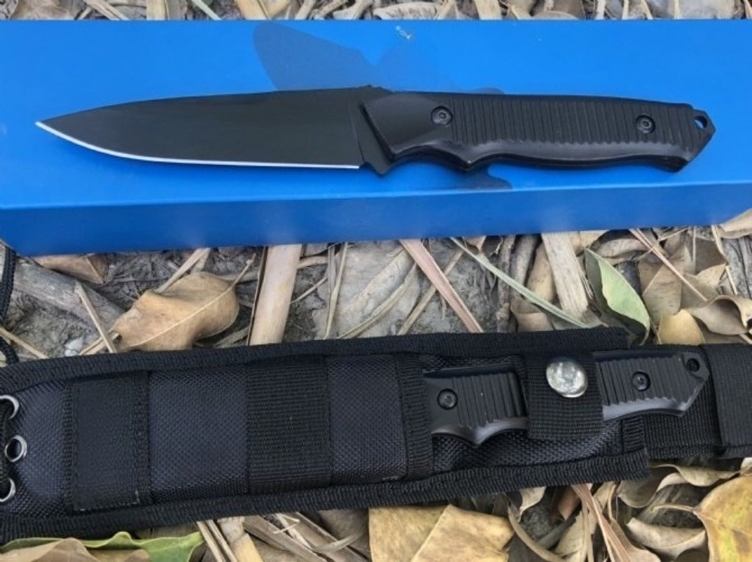 BM140BK Black Tactical Straight Knife EDC