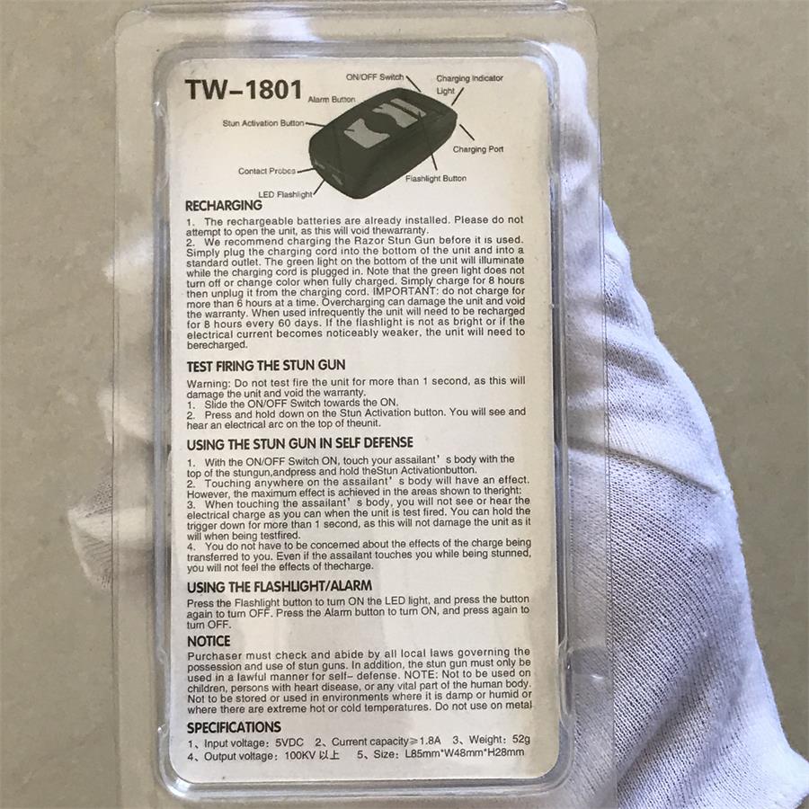 Portable Car Key Electric Stick Electric Shock Lamp Stun Gun