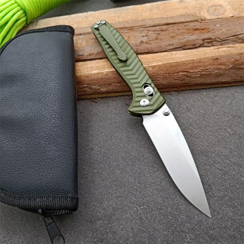 BM781 Green Handle D2 Steel Tactical Folding Knife