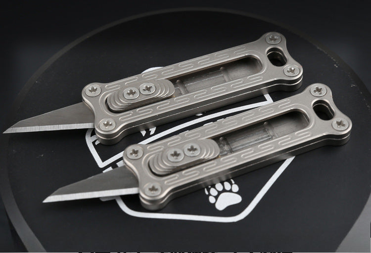 Titanium Mini Knife with Keychain EDC